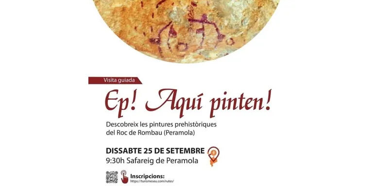 Continuen les rutes a peu per l'Alt Urgell amb una visita guiada a les pintures prehistòriques del Roc de Rombau