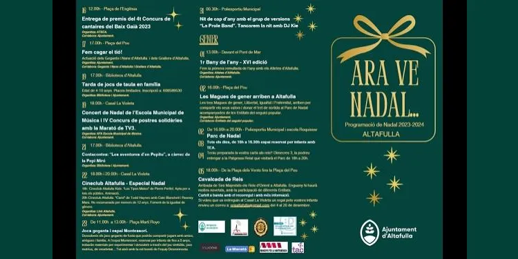 Altafulla presenta diverses activitats per dinamitzar el Nadal