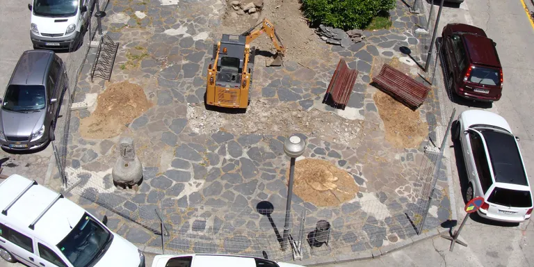 Comença la remodelació de la plaça del Pati Palau