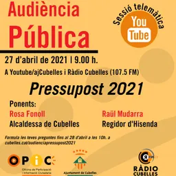 AUDIÈNCIA PRESSUPOST 2021 (presentació) del 27/4/2021 - episode art
