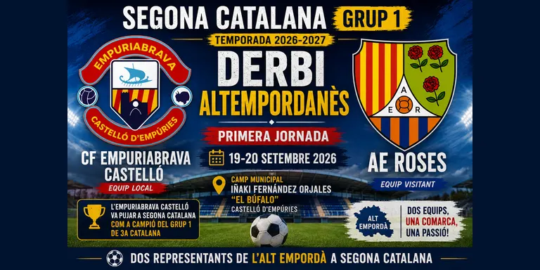 El Grup 1 de Segona Catalana ja té calendari: derbi altempordanès per obrir la temporada
