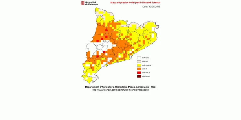 Risc elevat d'incendis a l'Alt Urgell per l'onada de calor en ple maig