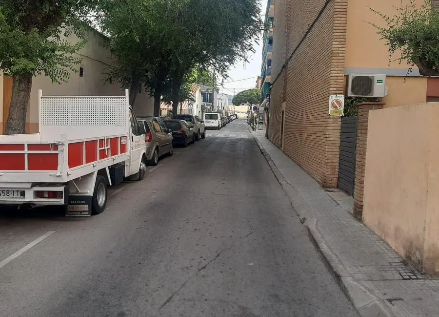 Obres de reurbanització del tram de Montevideo, entre Lluís Jover i Jeroni Marsal