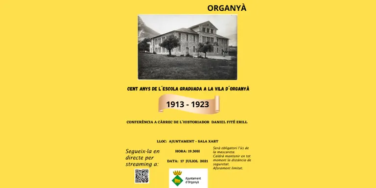 Daniel Fité ofereix la xerrada 'Cent anys de l'Escola Graduada a la vila d'Organyà'