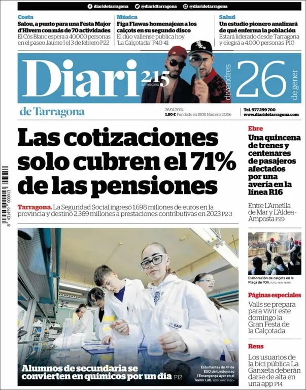 Cop d'ull als diaris d'aquest divendres 26 de gener