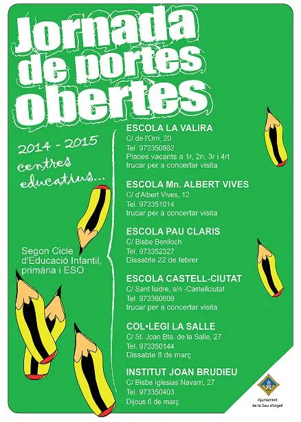 Jornades de portes obertes als centres d'ensenyament de la Seu