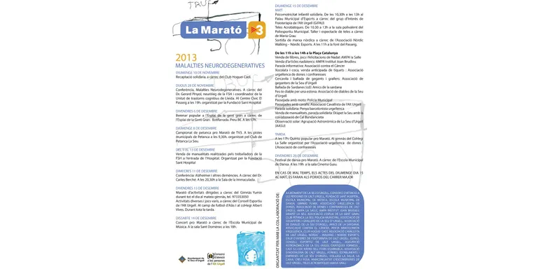 La Seu se suma a La Marató de TV3