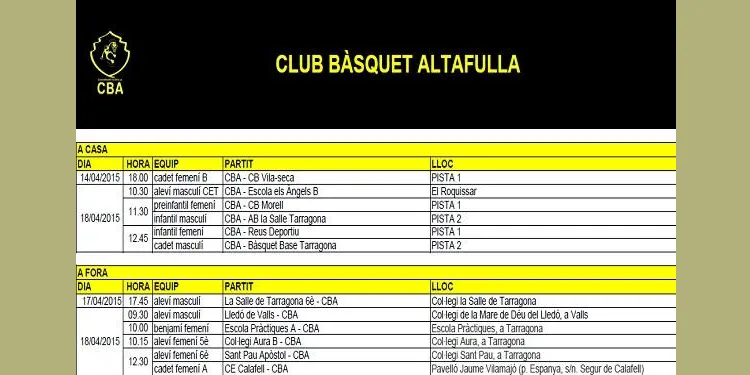 El CB Altafulla afronta una nova jornada de la segona fase de competició