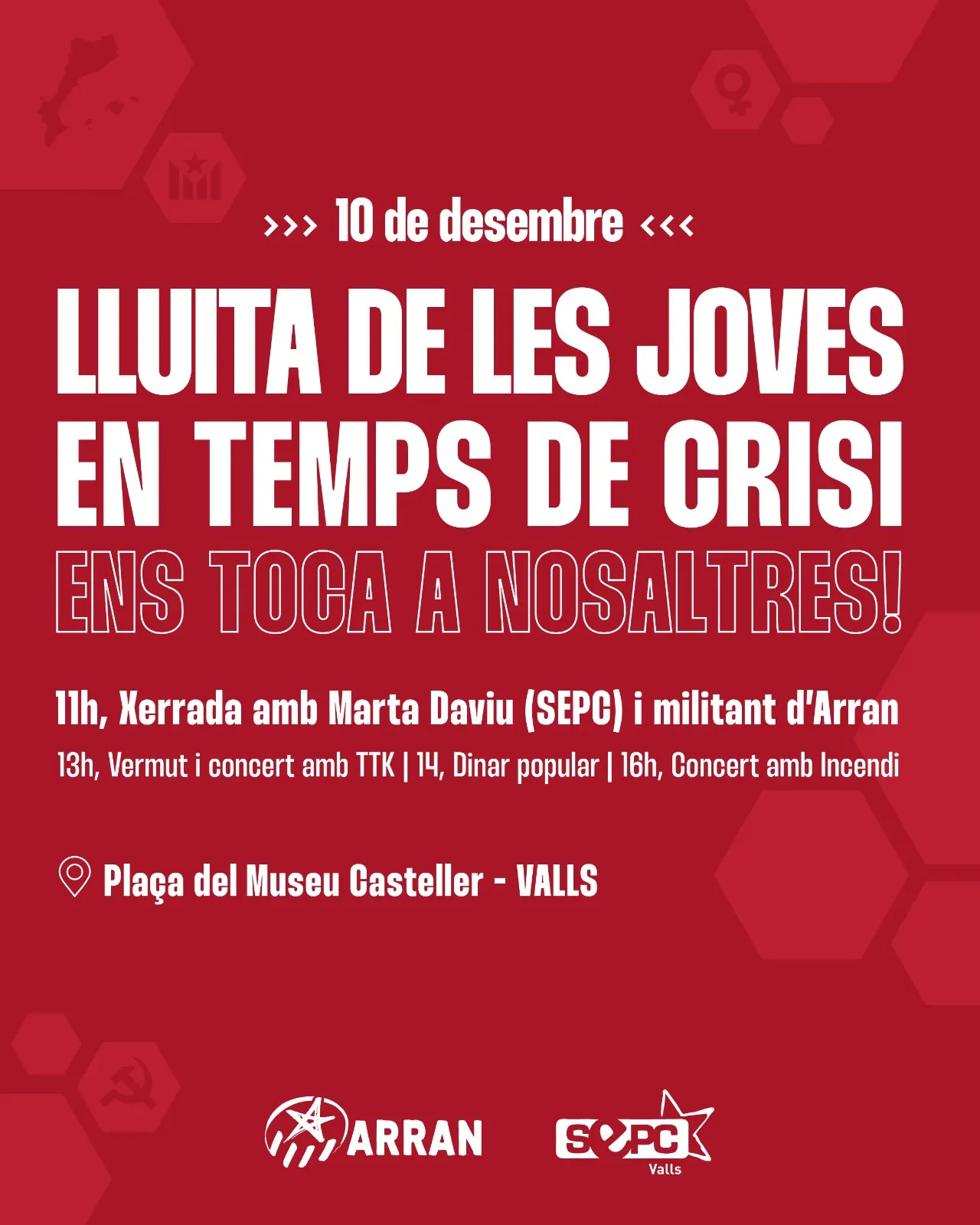 Arran i el SEPC Valls organitzen una trobada juvenil
