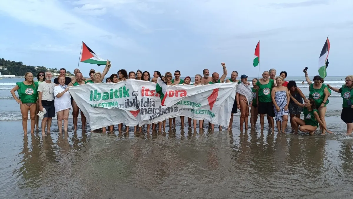 HENDAYE: UNE MARCHE POUR LA PALESTINE RASSEMBLE PLUSIEURS CENTAINES DE PERSONNES