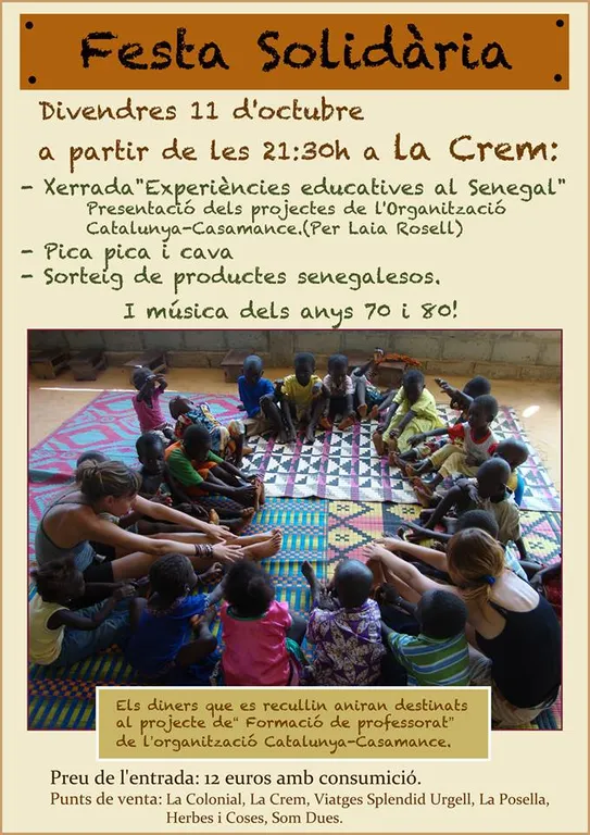 Festa solidària per a un projecte al Senegal