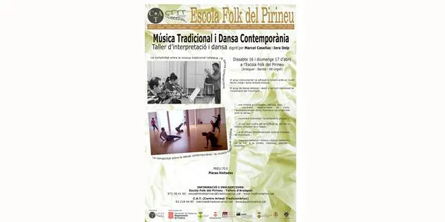 L'Escola Folk del Pirineu programa un taller de música tradicional i dansa contemporània