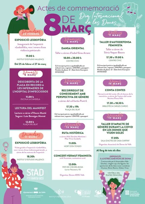 Actes de caire institucional per commemorar el 8M