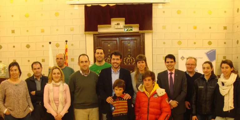 Recepció a Laura Orgué a l'Ajuntament abans dels Jocs de Sotxi