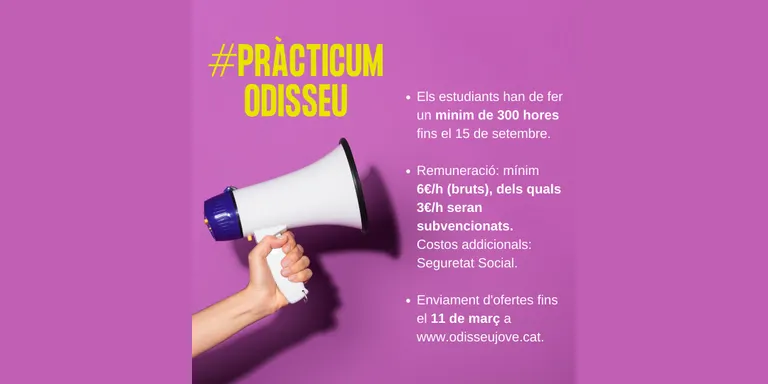 Oberta la convocatòria d’ajuts al Pràcticum Odisseu