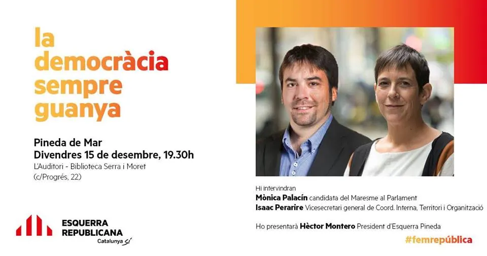 ERC fa l'acte central de campanya amb Isaac Peraire i Mònica Palacín