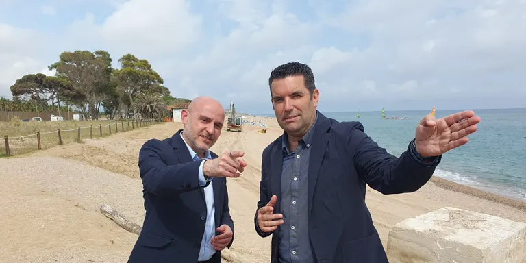 Comencen les obres de reparació a la platja de Pineda pels danys provocats per la borrasca Nelson