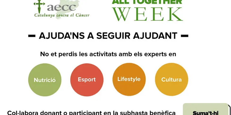L'AECC-Catalunya contra el Càncer organitza la campanya digital solidària 'All Together Week'