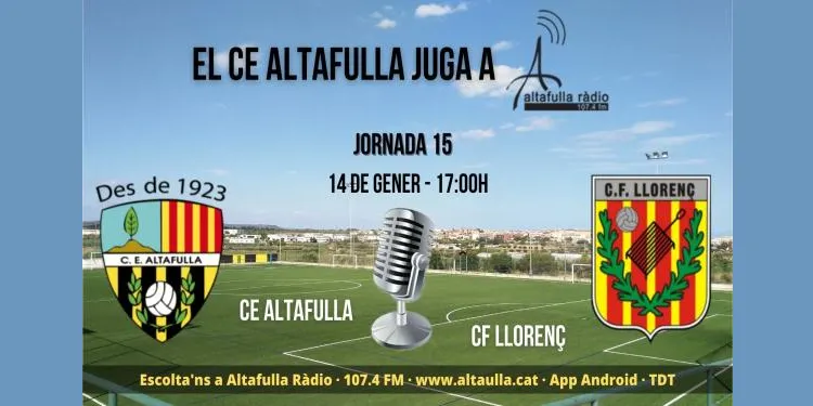 El CE Altafulla rep el Llorenç amb la necessitat de refer-se i esvair dubtes