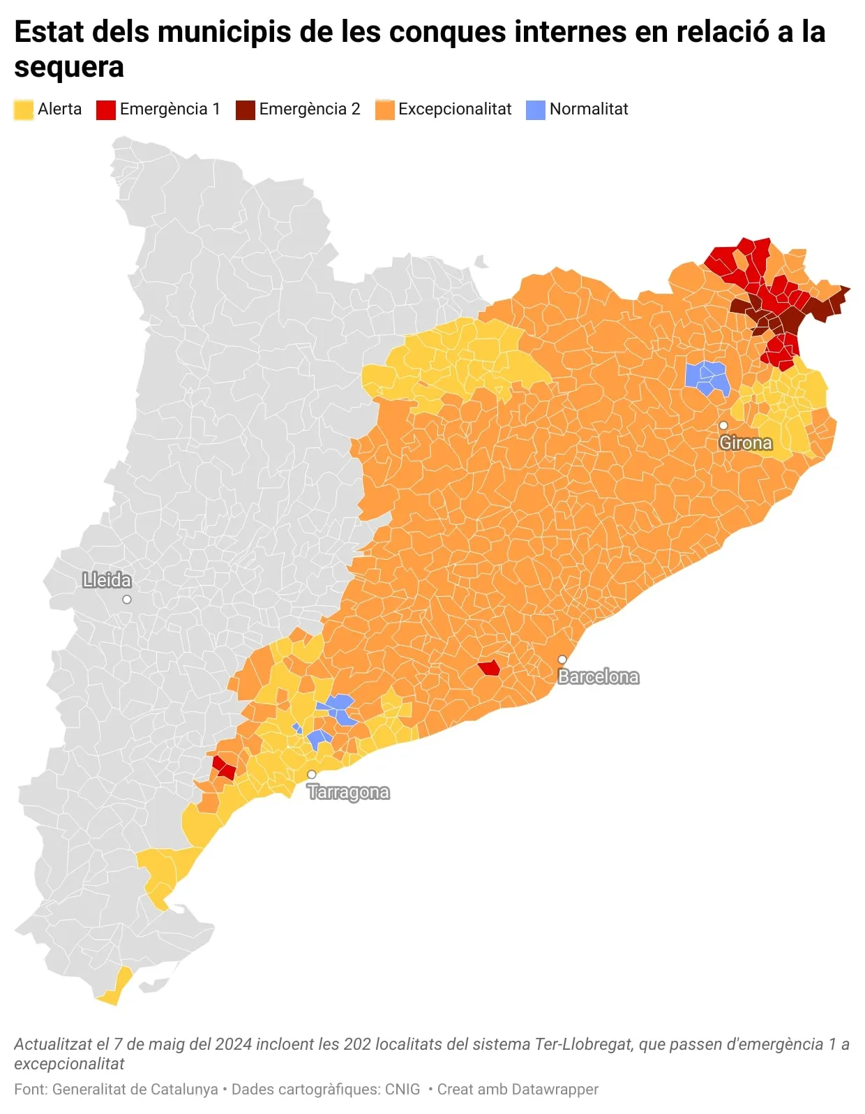 El Govern aixeca l'emergència per sequera en sis municipis del Solsonès