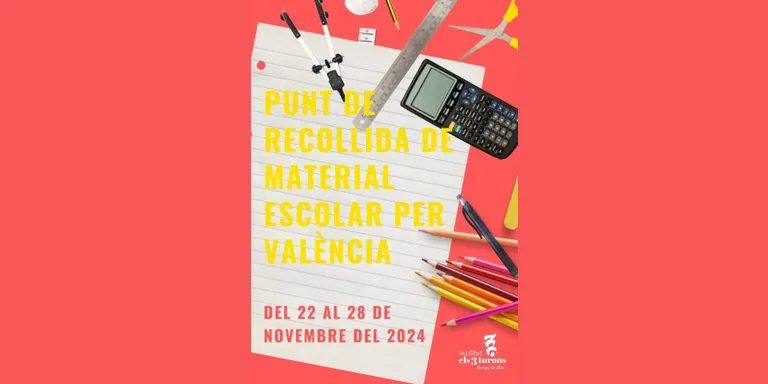 L'Institut Els Tres Turons té en marxa una recollida solidària de material escolar pel País Valencià