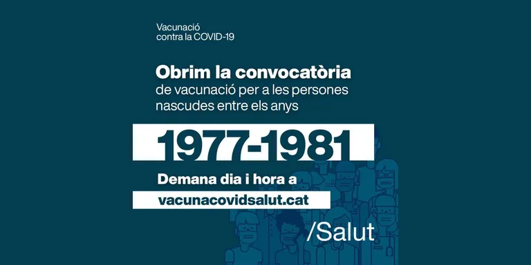 Oberta la inscripció per vacunar-se contra la COVID-19 a la franja d'entre 40 i 44 anys