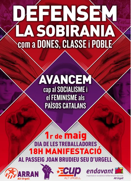 Mobilització a la Seu d'Urgell per l'1 de Maig