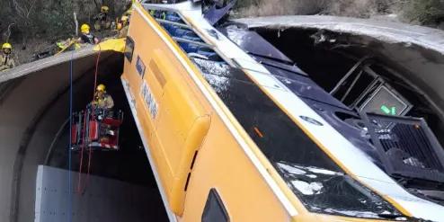 Tres ferits crítics en l'accident de l'autobús a la C-32