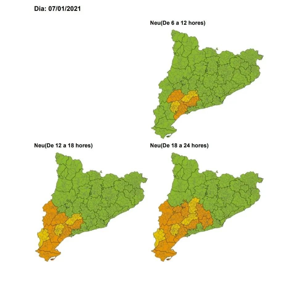 Activat en fase de prealerta el pla Neucat per la previsió de nevades