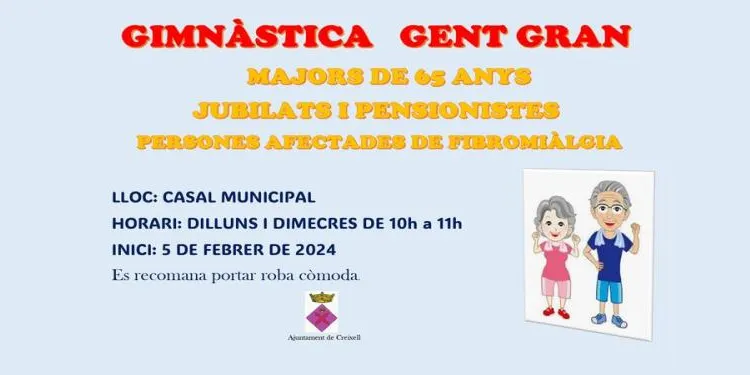 Creixell recupera les classes de gimnàstica per a la gent gran