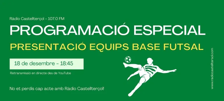 Presentació dels equips base de Futsal