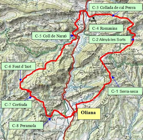 El grup excursionista d'Oliana organitza la 3a Circular Pantà d'Oliana