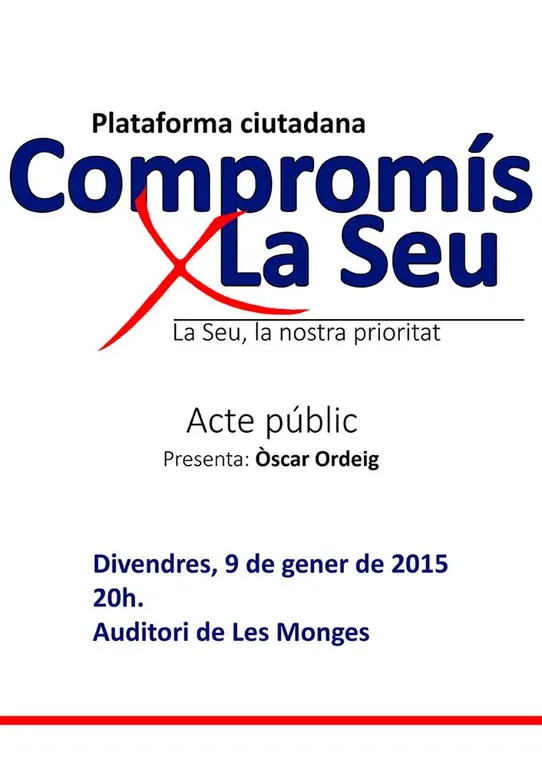 Presentació de la plataforma ciutadana Compromís x La Seu