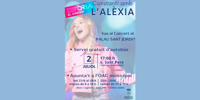 L’Ajuntament de Constantí ofereix un servei gratuït d’autobús per assistir al concert d’Eufòria