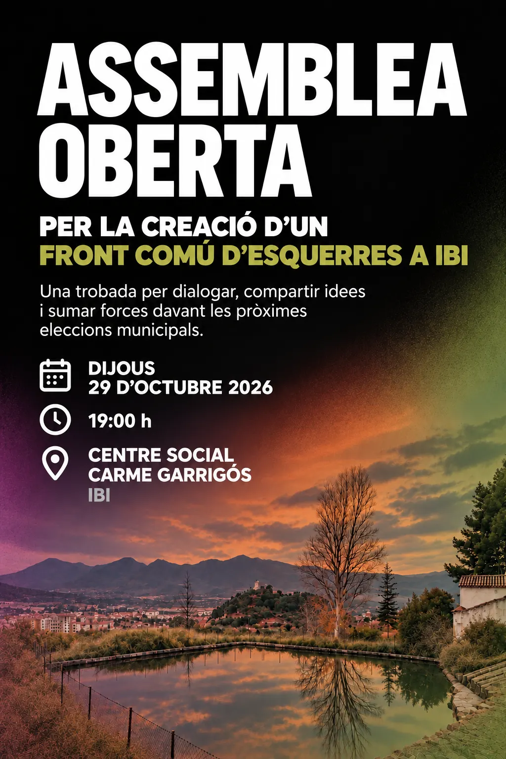Som Ibi fa una crida a unir les forces de l’esquerra d’Ibi davant la fragmentació del vot