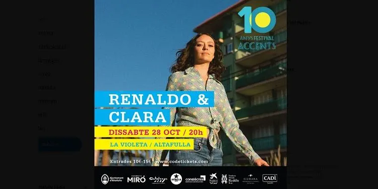 Renaldo & Clara actuen aquest dissabte a La Violeta en el marc del festival Accents