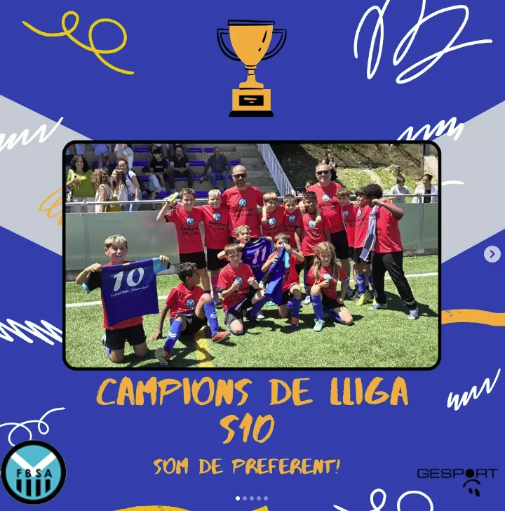 L'equip sub-10 del Futbol Base Solsona Arrels es proclama campió de lliga