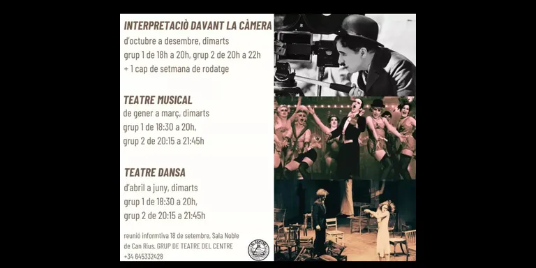 La secció de teatre de l’ateneu El Centre divideix per primer cop el curs en tres tallers trimestrals
