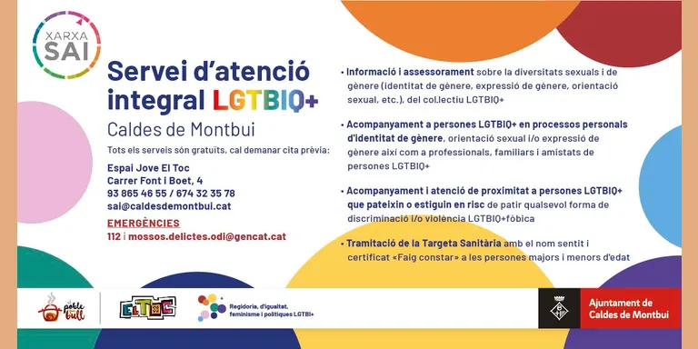 L’Ajuntament fa un bon balanç dels primers mesos d’existència del Servei d’Atenció Integral per al col·lectiu LGTBIQ+